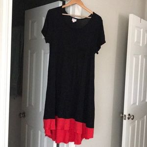 Lularoe M Carly. Waffle knit fabric & stretchy.